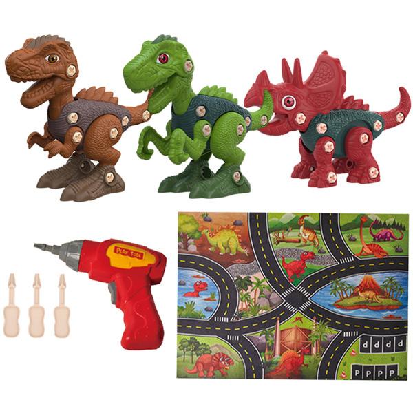 楽しい分解恐竜のおもちゃ3Dパズル恐竜は3-8歳の8PCSのために変形します