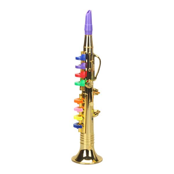 ABSサックストランペット管楽器8色のキーミュージカルおもちゃゴールド