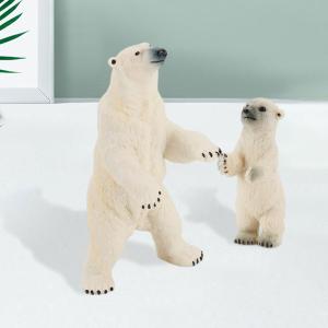 北極の動物のフィギュアホッキョクグマの置物彫像プレイセットケーキトッパーママと赤ちゃん｜stk-shop