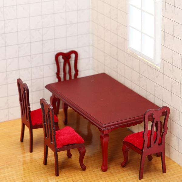 かわいいドールハウステーブルチェアミニチュア1/12オーナメントAccsfor 3-6 Years ...