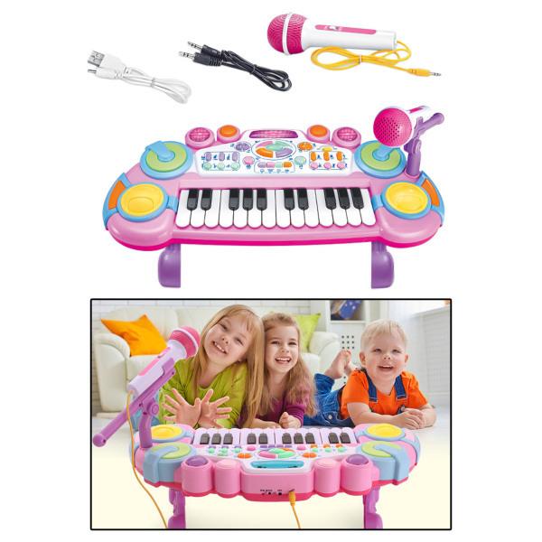 キッズピアノ電子キーボードピアノオルガン楽器おもちゃ男の子女の子ピンク