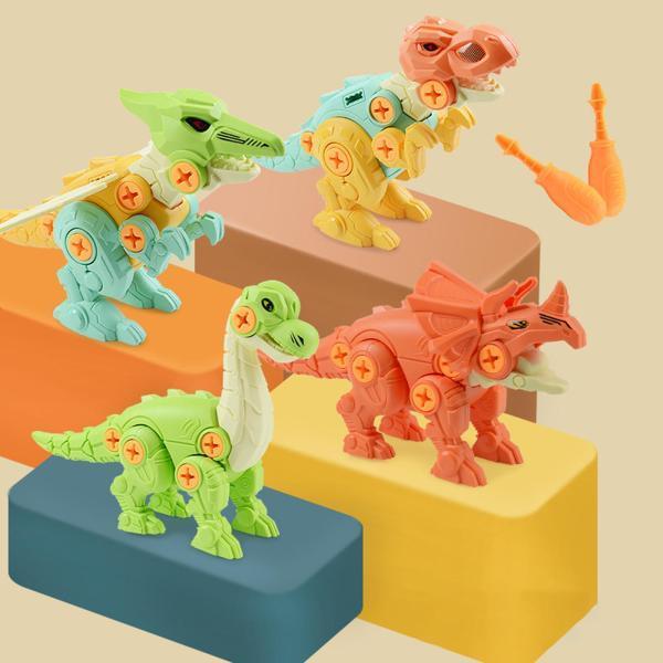 4ピース/個は幼児のための恐竜のおもちゃキットのクリスマスプレゼントの建物のおもちゃを分解します