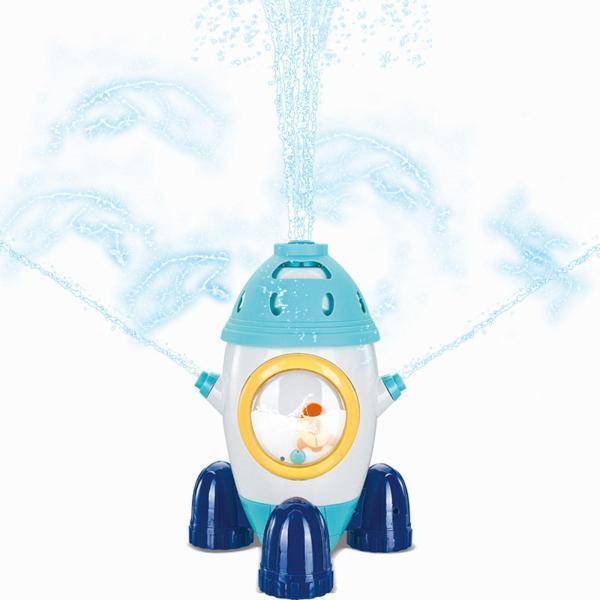スプリンクラー不要バッテリー噴霧器風呂屋外夏の女の子のための楽しい水ロケットブルー