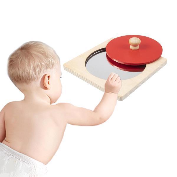 ゲーム幼児用お風呂用おもちゃを学ぶベビーミラー感覚おもちゃ6〜12ヶ月赤