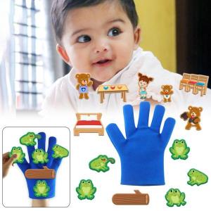 13個の赤ちゃんの忙しいフェルトグローブストーリーセットロールプレイングゲーム動物フェルトおもちゃ