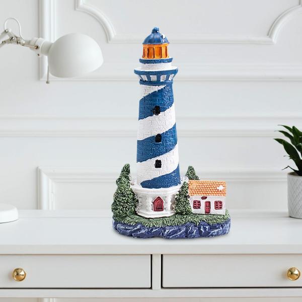 家の卓上装飾青のための地中海灯台置物モデル