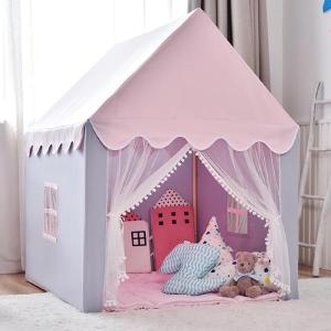 ポータブルキッズプレイテント屋内ベビープレイハウス、簡単組み立て幼児テントピンクベビールームの飾りつけ アミューズメントテント