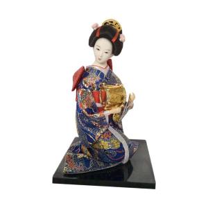 12インチ 日本人形 ミニチュア 自立像 エスニック芸者置物 手芸 卓上棚 ホームデコレーション用 , スタイル C