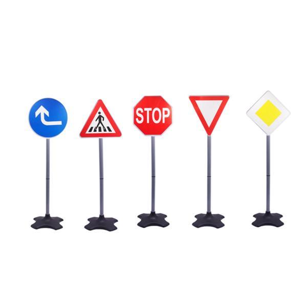5ピース 交通標識プレイセット 教育シミュレーション 交通標識 ごっこ遊び 誕生日プレゼント用