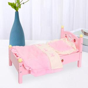 ベビードール ベッド 木製 家具 ベッドルーム 1:6 人形 DIY シーン ロールプレイ用｜stk-shop