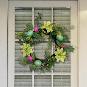 ユーカリのリースガーランド Amazon | ユーカリ 花輪 クリスマスリース ガーランド 玄関飾り 壁掛け