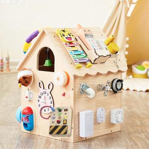 ベビービジースイッチおもちゃ、早期教育、発達玩具、子供用木製感覚 , スタイルB｜stk-shop