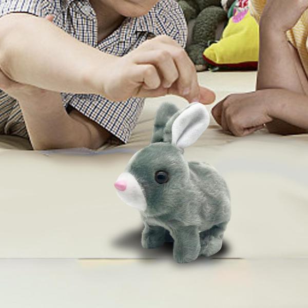 電気ウサギのおもちゃ就寝時の友人のための現実的な電子インタラクティブおもちゃ