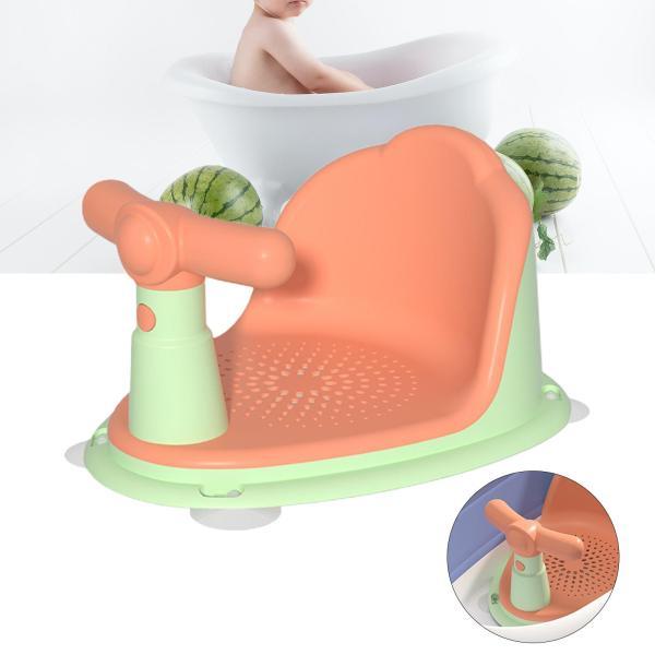 赤ちゃん用浴槽シート 取り外し可能なハンドル付き 新生児用バスシート 新生児用 オレンジ