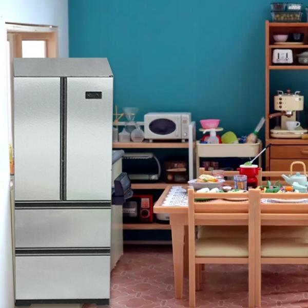 ミニ冷蔵庫モデルドールハウスミニチュア冷蔵庫マイクロ風景用小型