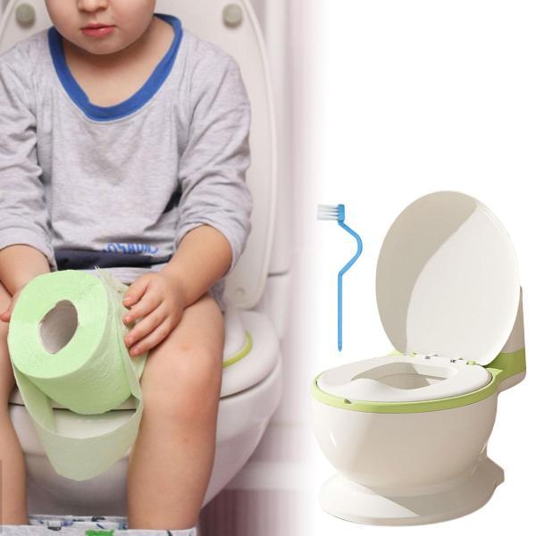 ベビートイレトイレノンスリップ快適でリアルなトイレ寝室年齢0-7歳グリーンPPシート