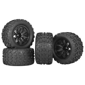 1/8 バギー用 オンロード用 ブラック Yスポークホイル タイヤセット 4