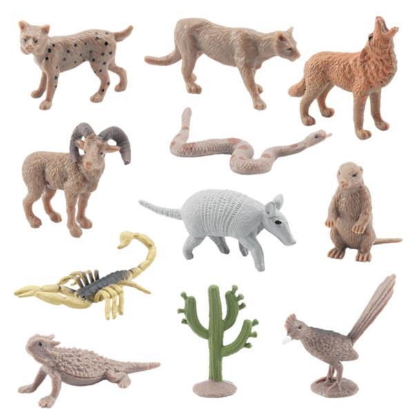 11 ピース砂漠動物モデルリアルなジャンボ野生動物 PVC 置物劇場の装飾誕生日ギフトイースターギフ...