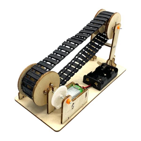 電気コンベヤーベルトモデル DIY 木製科学実験キット木造建築キット耐久性のある工芸品趣味早期教育