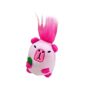 カピバラ キーホルダー クリエイティブ オーナメント バックパック 人形 ペンダント カピバラ ぬいぐるみ ピンク｜stk-shop