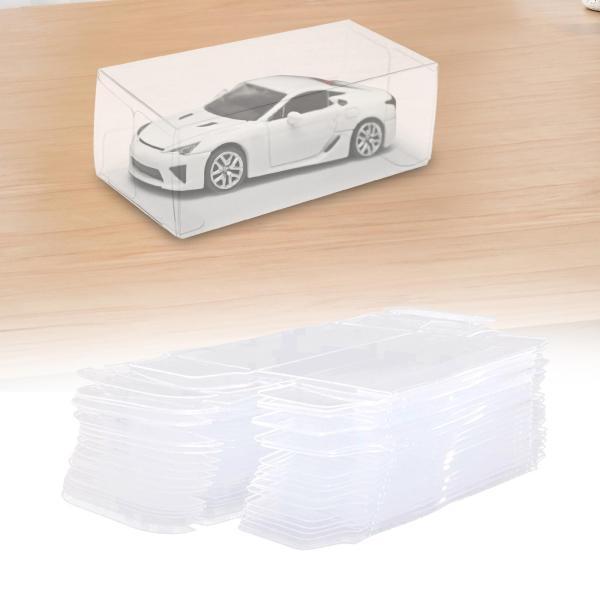 20 個 1/64 車のクリアケース PVC クリアボックス防塵耐久性のある保護ボックスモデルカーア...