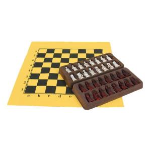 チェスセット 折りたたみチェスボード ファミリーゲーム クラシック 樹脂 チェス駒 ボードゲーム 旅行 アクティビティ ピクニック 子供 大人用