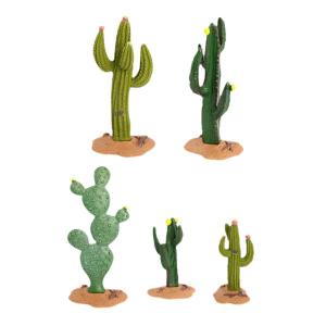 ミニチュア妖精の庭の木ジオラマ風景装飾用木手作りサボテン
