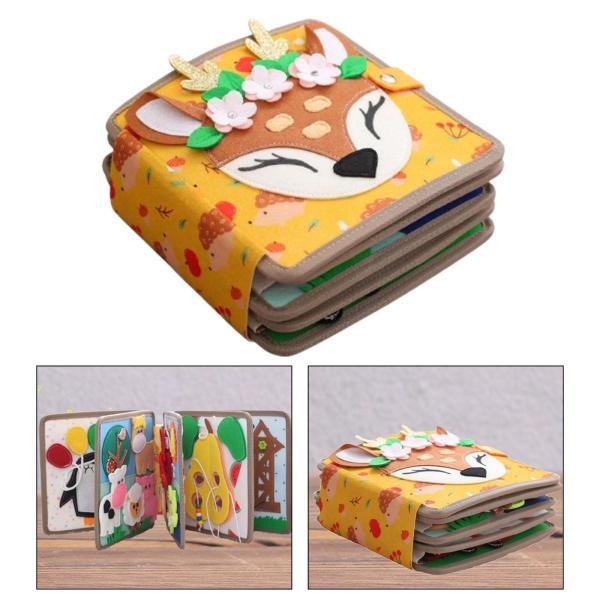 モンテッソーリおもちゃ、DIYフェルト学習ボード感覚玩具、旅行玩具、就学前学習教育玩具、子供へのギフ...