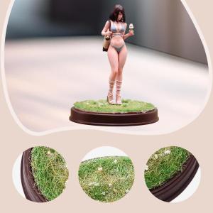 1/64 芝生シーンベース ジオラマベース ミニチュアフィギュア用 タイニーフィギュア ミニカー用 6.5cm