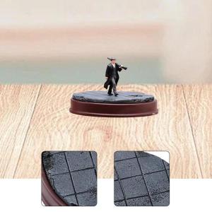 1/64スケール 廃墟の丸型ベース DIY 駐車場シーン 合金製車写真撮影用 6.5cm