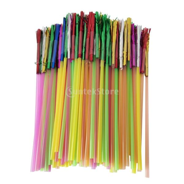 約100本入り ストロー 金属箔性 フリンジ 花火スタイル カクテルパーティー テーブル飾り デコレ...