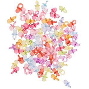 約100個 ミニサイズ 可愛い おしゃぶり 赤ちゃん おもちゃ ベビーシャワー パーティー DIY ネックレス 手作り 装飾 5色選べる - マルチ｜stk-shop