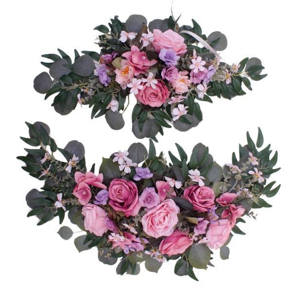 ガーデン パーティーのための絹の結婚式のアーチの花の装飾的な花の盗品