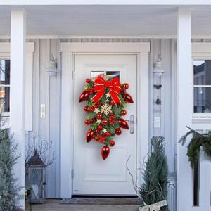 クリスマス ドアの装飾のための装飾的なクリスマス リース ハンギング ガーランド