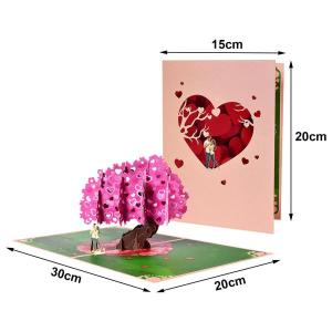 バレンタインデーカード ラブピーチブロッサムツ...の詳細画像1