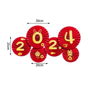 2024 旧正月ペーパーファン 6 個 壁用 ...の詳細画像5