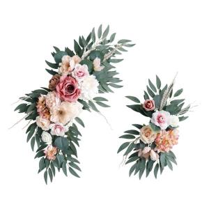 2 個造花スワッグ結婚式のアーチの花の壁のレセプ...の商品画像