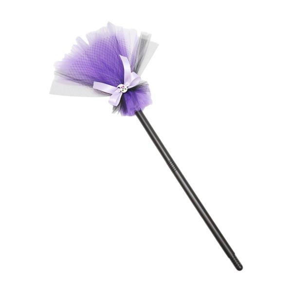 ハロウィーンの魔女のほうき ハロウィーンのほうき 休日の仮装カーニバル用 パープル