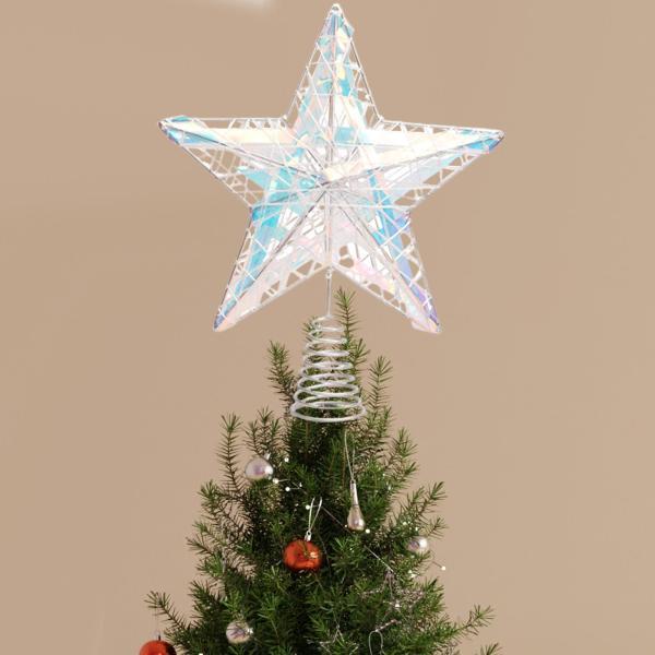 クリスマスツリートップスタークリエイティブオーナメント屋内写真撮影小道具リビングルームホワイト