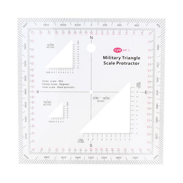 5InInx5インインアクリル三角形座標スケールとプロトラオールに地図読書土地ナビゲーション