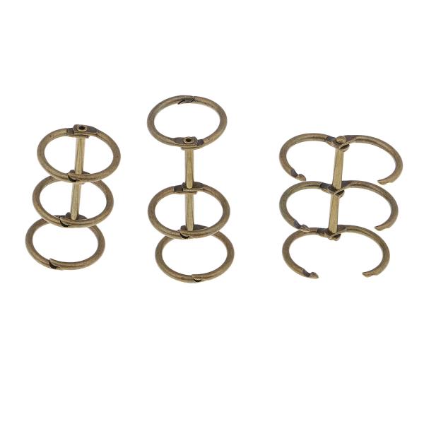3pcs a5 a6アルバムバインダースパイラルリング詰め替えルーズリーフリングブロンズ