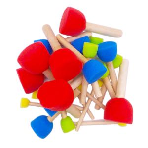 24個の丸いスポンジブラシセットアソートカラー