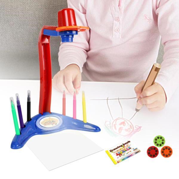 スケッチャーテーブルを学ぶプロジェクターを描く3歳以上の子供のための面白いおもちゃ赤