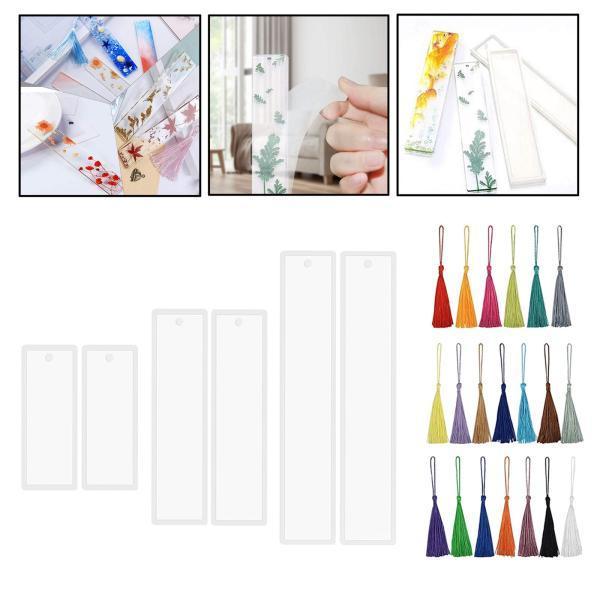 6個のDIYブックマーク金型樹脂金型定規ジュエリー作り鋳造