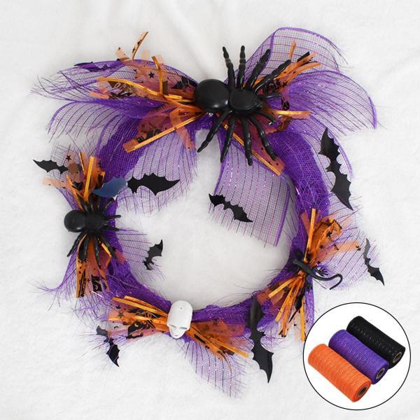 3ロールポリメッシュリボン花輪スワッグ用6インチ幅メッシュロール家の装飾