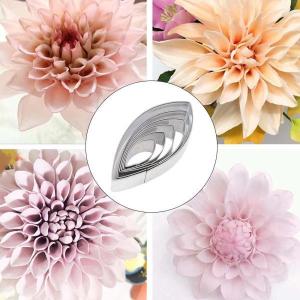 デザートクッキージュエリー作りのための6個のポリマークレイカッターフラワーペタルDIY