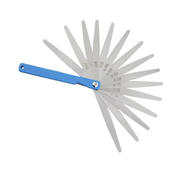 すきまゲージ ステンレス鋼 ギャップ測定 0.02-1mm メトリック 17枚 ツール
