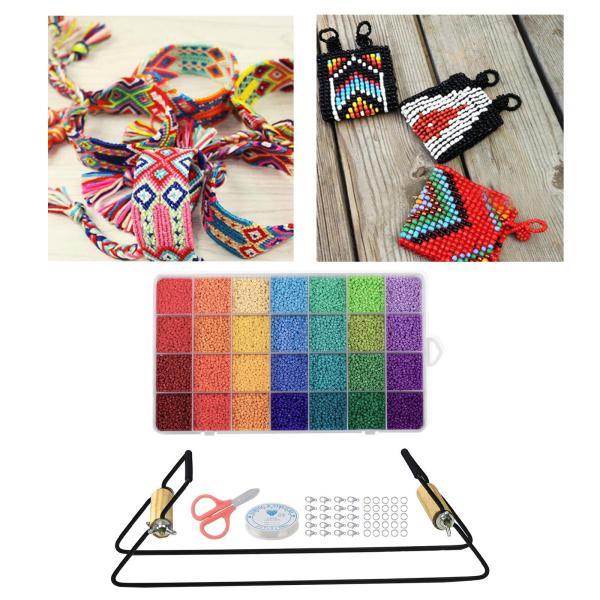 ビーズ ルーム キット チャーム 28 色 ビーズ スレッド ジュエリー メイキング DIY ブレス...