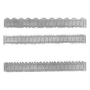3 ピース ペーパー ティアリング 定規 エンボス カッティング ダイス ステンシル 耐久性 不規則なエッジ 測定ツール ペーパー リッパー｜stk-shop