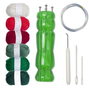 ニットスプール織機セット編みツール手編み機チューブスカーフストラップグリーン 6 色｜stk-shop